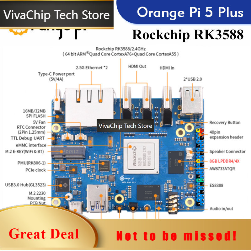 VivaChip TechOrange Pi 5 Plus  - Orange Pi 5 Plus 16Gb review and price