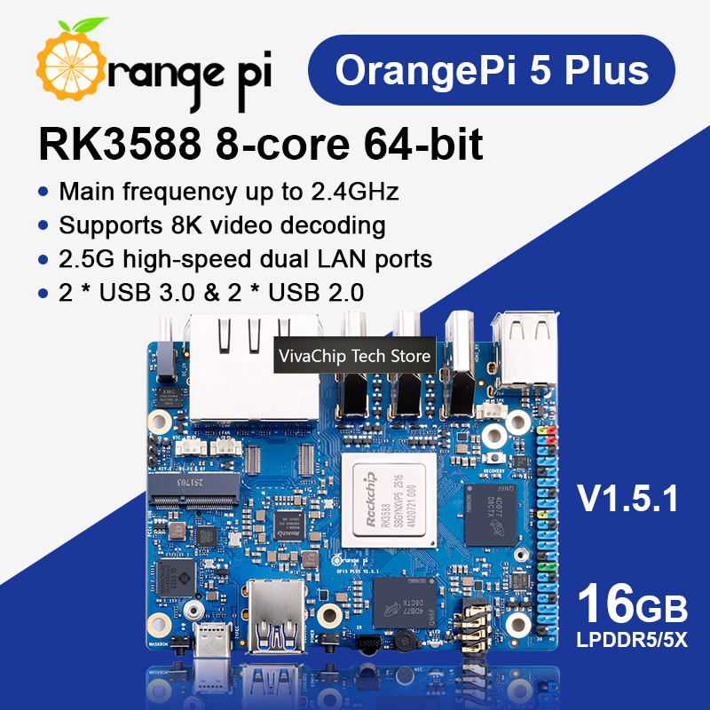 VivaChip TechOrange Pi 5 Plus  - Orange Pi 5 Plus 16Gb review and price