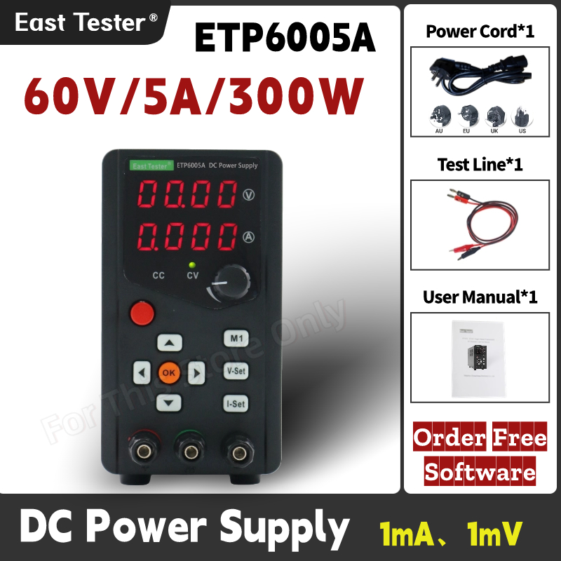 ETP6005A high efficiency singl - Programmable Dc Power Supply 60V 5A review and price