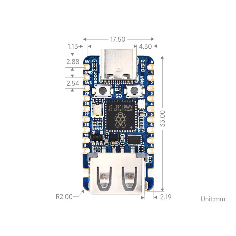 Raspberry Pi Pico 2 RP2350-USB - Banana Pi Bpi-M5 review and price